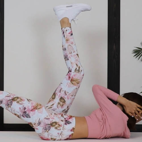 ストレートレッグバイシクル｜足を伸ばしたままねじった腹筋エクササイズ