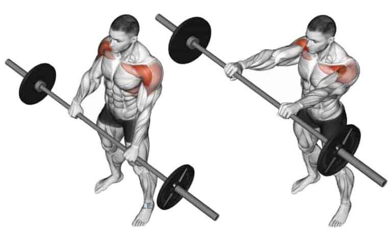 バーベルフロントレイズ