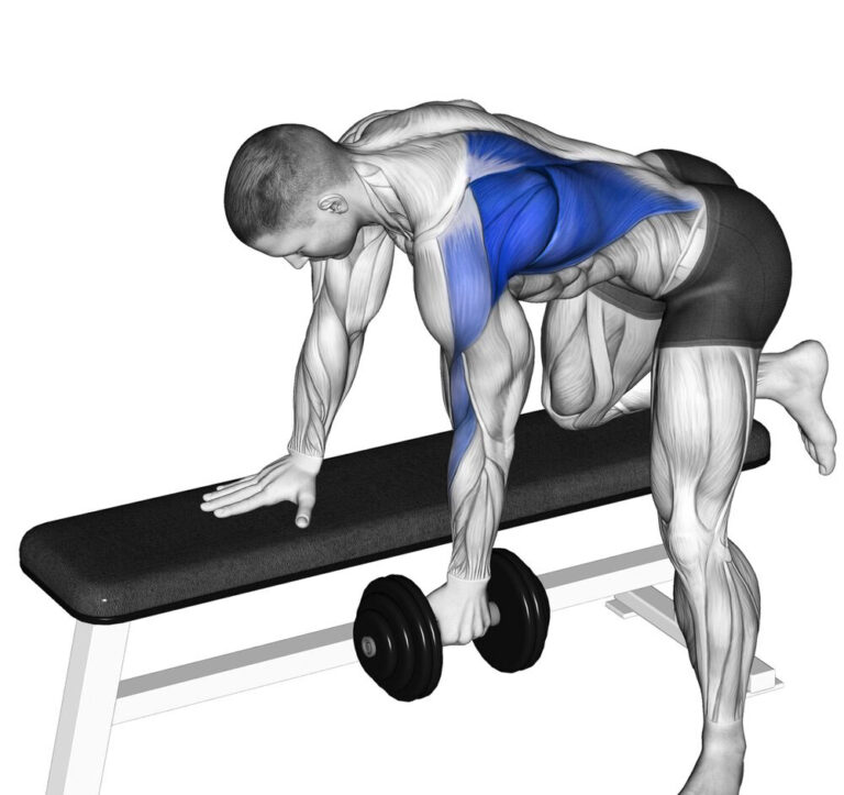 ダンベルロウ（ワンハンドローイング）