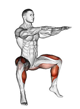 つま先立ちスクワットの効果と発達する筋肉部位