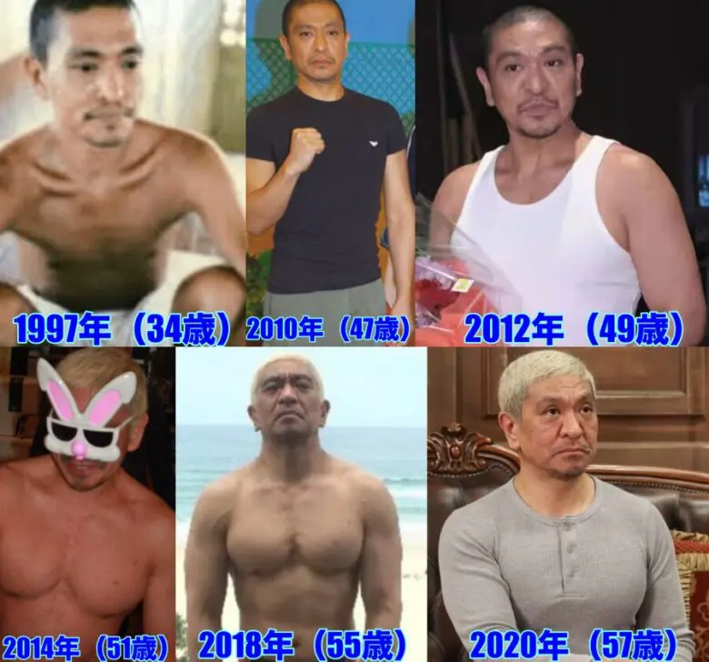 松本人志の筋肉2002年〜2003年頃の変化