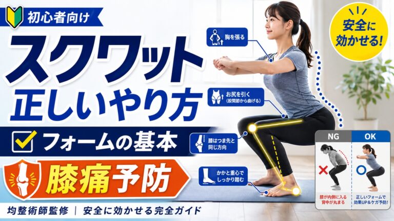 スクワット-正しいやり方｜均整術師監修・フォームの基本と膝痛予防の完全ガイド