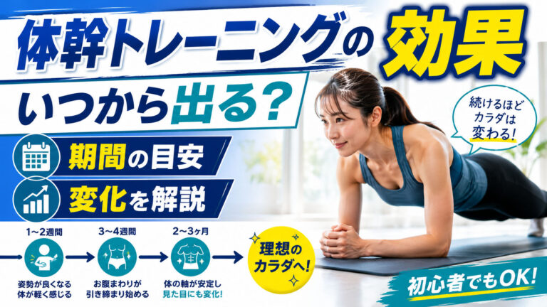 体幹トレーニングの効果はいつから出る？期間の目安と変化を均整術師が解説